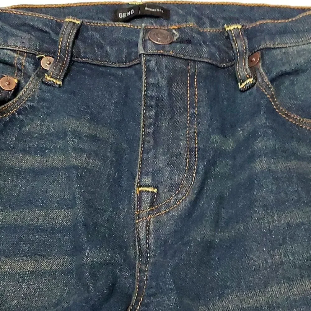 NEW True Religion Geno Relax Slim Dark Wash Straight Leg Jeans 32W